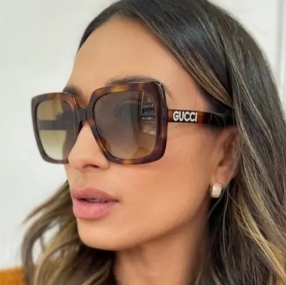 Gucci Tortoiseshell Square Sunglasses